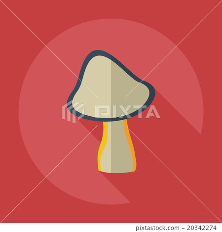 Flat modern design with shadow icons mushroom 20342274