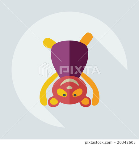Flat modern design with shadow icons panda athlete 20342603