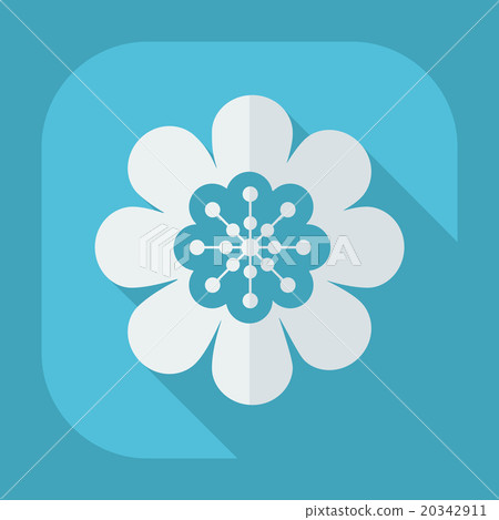 Flat modern design with shadow icon flower Flat modern design with shadow icon flower 20342911