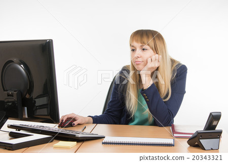 Upset a specialist office working on the computer Upset a specialist office working on the computer 20343321