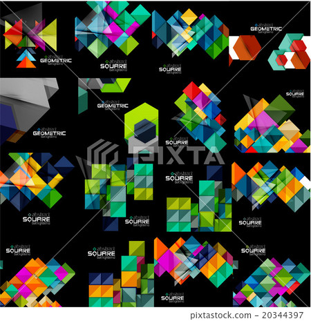 Collection of geometric banners 20344397