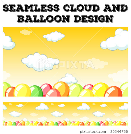 Seamless cloud and balloon design Seamless cloud and balloon design 20344766