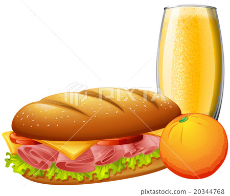 Sandwiches and orange juice Sandwiches and orange juice 20344768