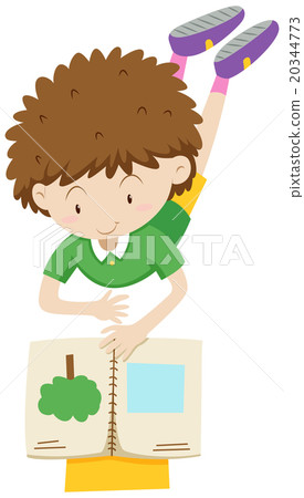 Little boy reading a book Little boy reading a book 20344773