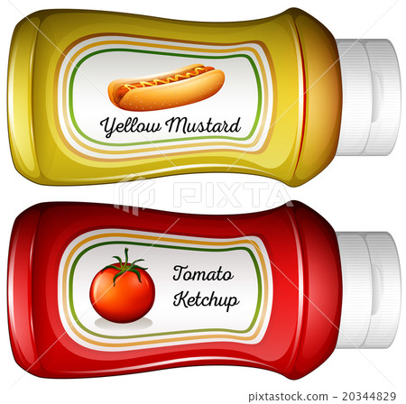 Bottle of mustard and ketchup Bottle of mustard and ketchup 20344829