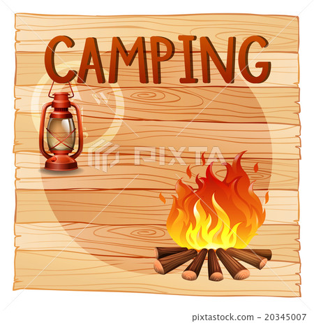 Banner design with camping theme 20345007