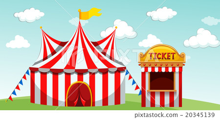 Circus tent and ticket booth Circus tent and ticket booth 20345139