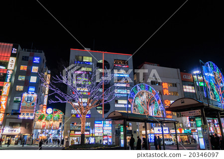 Akabane Station in Kita-ku, Tokyo East Rotary "Night view" 20346097
