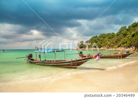 Boat at the beach. Beautiful tropical landscape Boat at the beach. Beautiful tropical landscape 20346499