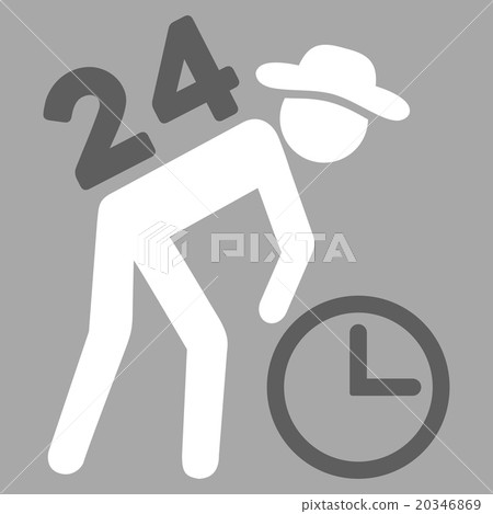 Around The Clock Work Icon Around The Clock Work Icon 20346869