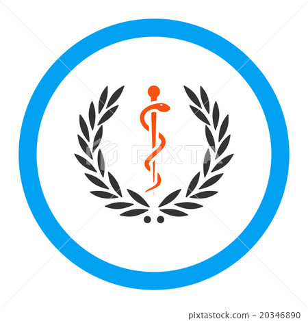Healh Care Emblem Rounded Vector Icon - Stock Illustration [20346890 ...