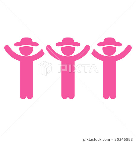 Human Figures Hands Up Roundelay Icon Human Figures Hands Up Roundelay Icon 20346898