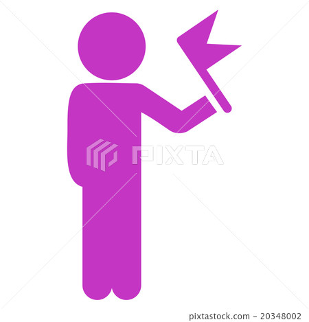 Man With Flag Icon Man With Flag Icon 20348002