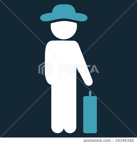 Human Figure Baggage Icon 20348388