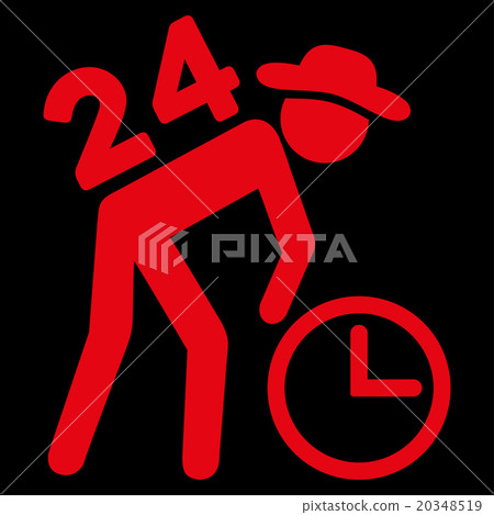 Around The Clock Work Icon Around The Clock Work Icon 20348519