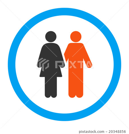 Human Couple Rounded Vector Icon Human Couple Rounded Vector Icon 20348856