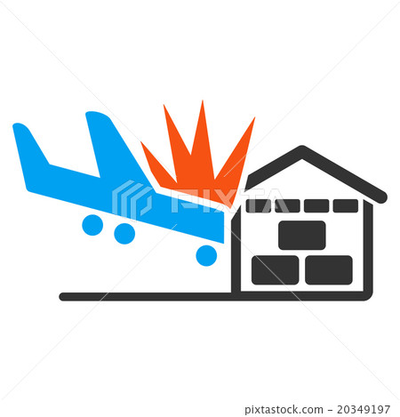 Airplane Hangar Crash Icon 20349197