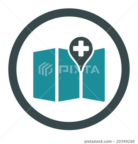 Medical Map Rounded Vector Icon Medical Map Rounded Vector Icon 20349280