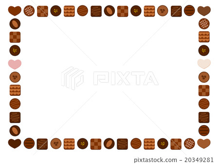 Chocolate illustration frame Chocolate illustration frame 20349281