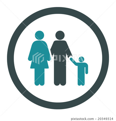 Family Rounded Vector Icon - Stock Illustration [20349314] - PIXTA