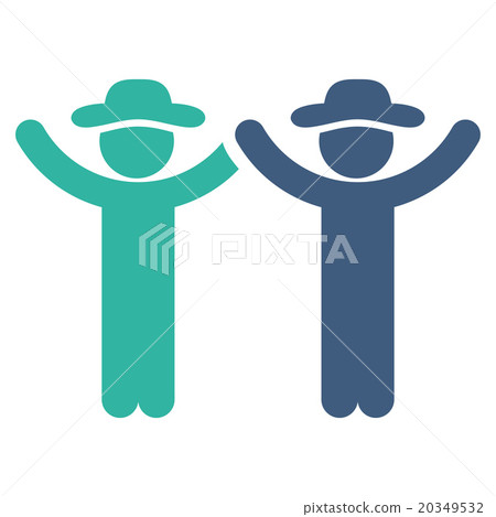 Hands Up Human Figures Icon Hands Up Human Figures Icon 20349532