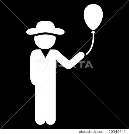 Gentleman With Balloon Icon Gentleman With Balloon Icon 20349641