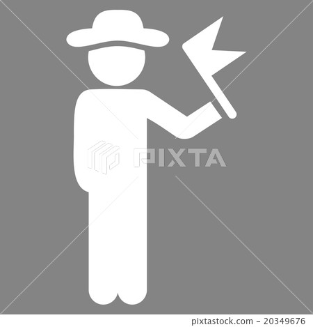 User With Flag Icon User With Flag Icon 20349676