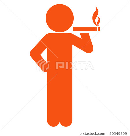 Smoking Figure Icon Smoking Figure Icon 20349809