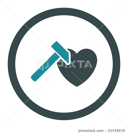 Heart Hammer Rounded Vector Icon Heart Hammer Rounded Vector Icon 20349839
