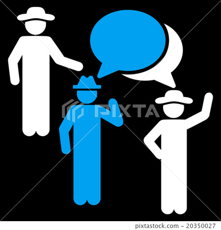 Guys Discussion Icon - Stock Illustration [20350027] - PIXTA
