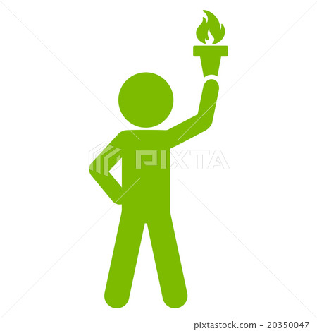 Human With Freedom Torch Icon 20350047
