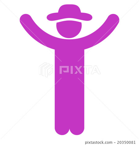 Hands Up Gentleman Icon 20350081