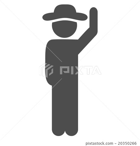 Human Figure Hello Icon - Stock Illustration [20350266] - PIXTA
