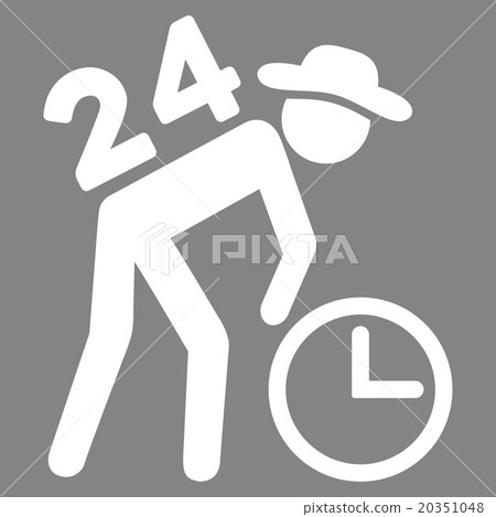 Around The Clock Work Icon Around The Clock Work Icon 20351048