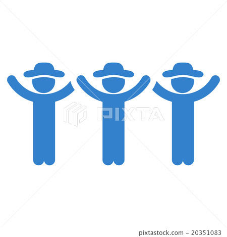 Male Persons Hands Up Roundelay Icon Male Persons Hands Up Roundelay Icon 20351083
