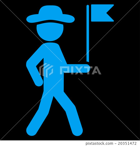Guy Flag Guide Icon Guy Flag Guide Icon 20351472