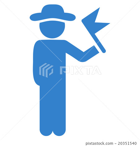 Spy With Flag Icon Spy With Flag Icon 20351540