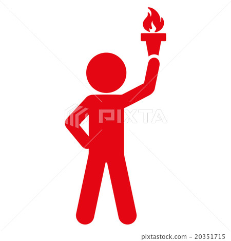 Male With Freedom Torch Icon 20351715
