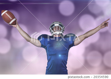Composite image of sportsman gesturing victory Composite image of sportsman gesturing victory 20354590