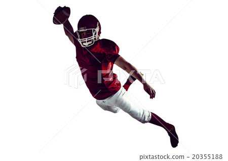 American football player scoring a touchdown 20355188