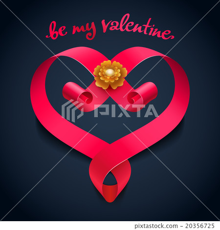 Big Red ribbon Heart - Stock Illustration [20356725] - PIXTA
