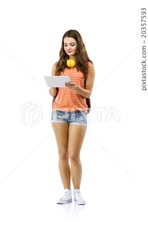 Student girl isolated 20357593