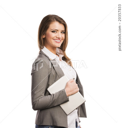 Girl with tablet 20357833