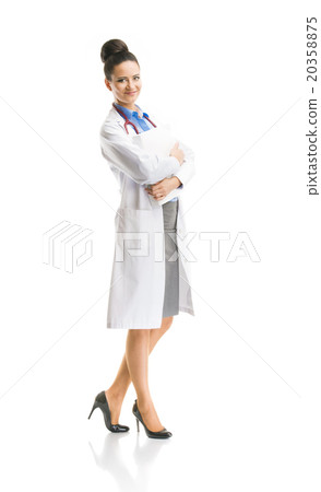 Doctor woman with stethoscope Doctor woman with stethoscope 20358875