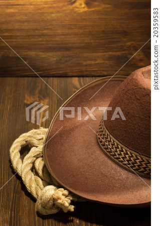 cowboy hat on wood 20359583