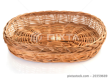 wicker basket isolated on white 20359689