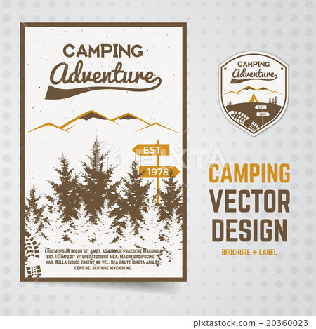 Camping adventure vector brochure and label The 20360023