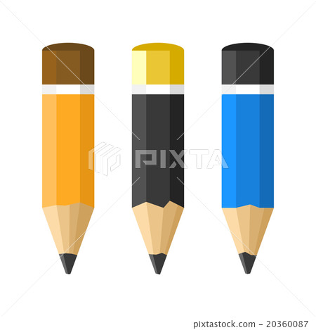 Flat Style Classic Pencils Set. Vector 20360087