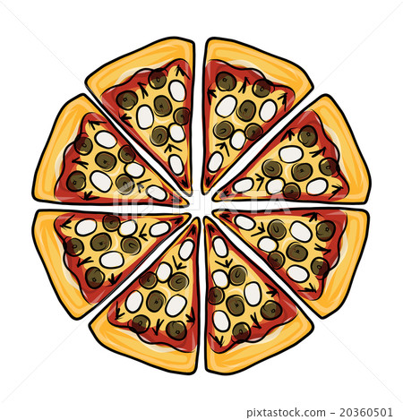 Pieces of pizza, sketch for your design Pieces of pizza, sketch for your design 20360501
