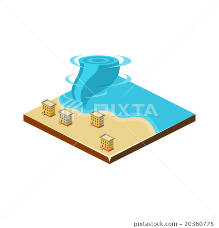 Tornado on Water. Natural Disaster Icon. Vector Tornado on Water. Natural Disaster Icon. Vector 20360778